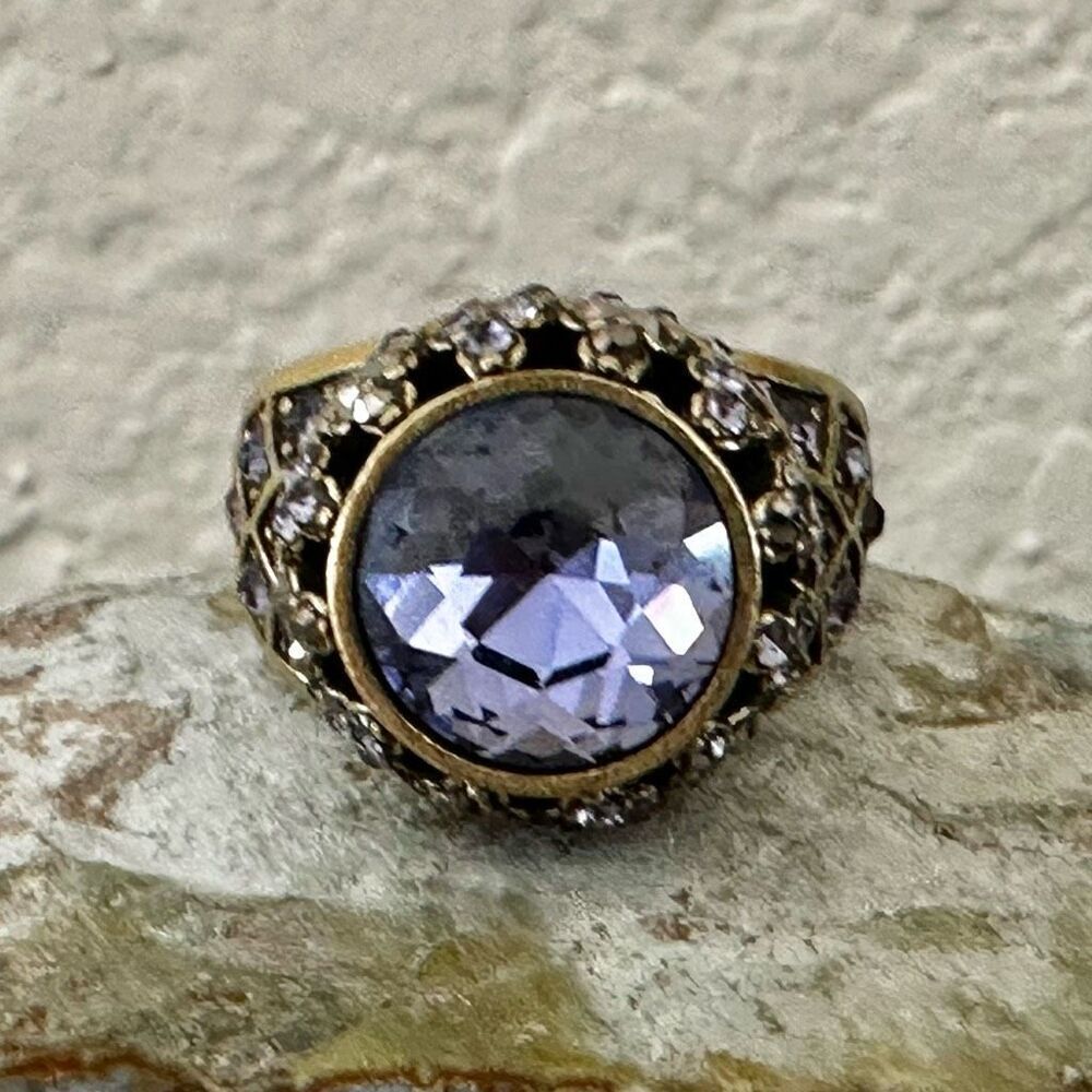 Heidi Daus Lavender Crystal Statement Ring - Picture 6 of 13